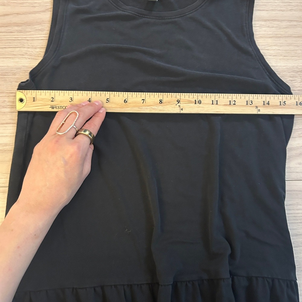 Eileen Fisher Dress Black Drop Waist‎ Sleeveless Jersey Knit XS - Picture 5 of 9